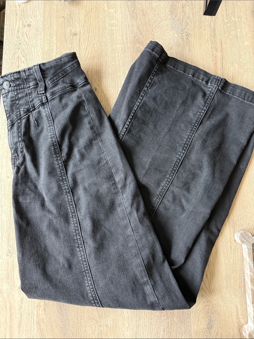 Free Peolle Women’s Black wide leg jeans - high waisted